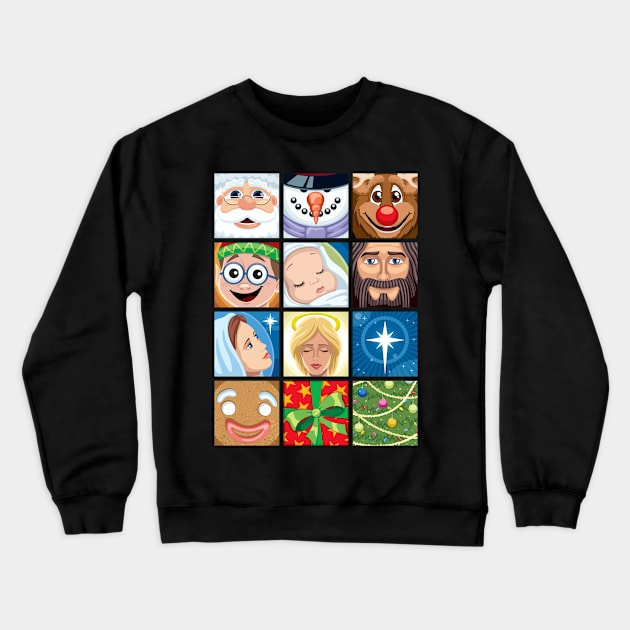 Christmas Avatars Crewneck Sweatshirt by Malchev